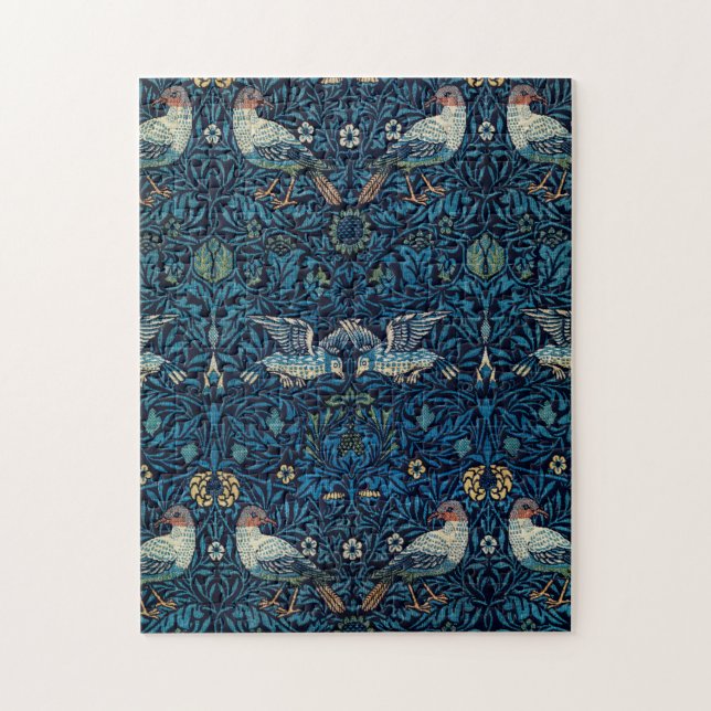 Quebra-cabeça Tapeçaria Floral Clássica William Morris Blue Bird (Vertical)
