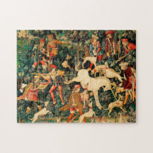 Tapeçarias do Unicórnio Medieval Clássico Defende