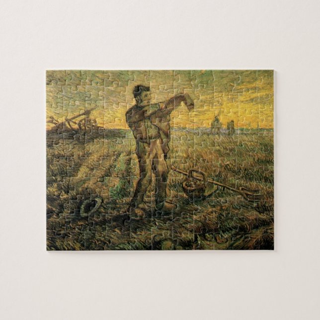 Quebra-cabeça Tarde - Fim do Dia de Vincent van Gogh (Horizontal)