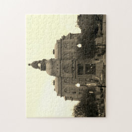 Quebra-cabeça Tarrant County Courthouse Southwest SideBlackWhite