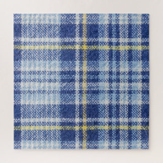 Quebra-cabeça Tartan Amarelo Azul: Xadrez Moda