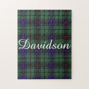 Quebra-cabeça Tartan do Scottish da xadrez do clã de Davidson