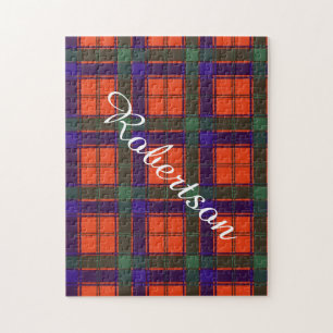 Quebra-cabeça Tartan do Scottish da xadrez do clã de Robertson