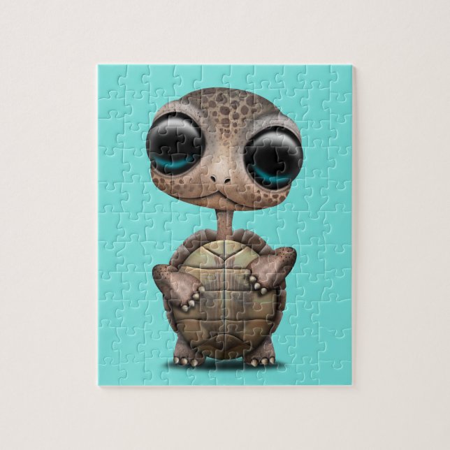 Quebra-cabeça Tartaruga bonito do bebê (Vertical)