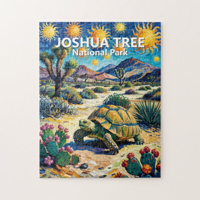 Quebra-cabeça Tartaruga da Vida Selvagem de Joshua Tree Van Gogh (Vertical)