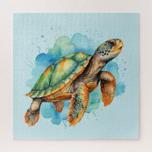 Quebra-cabeça Tartaruga de Pintura Cura