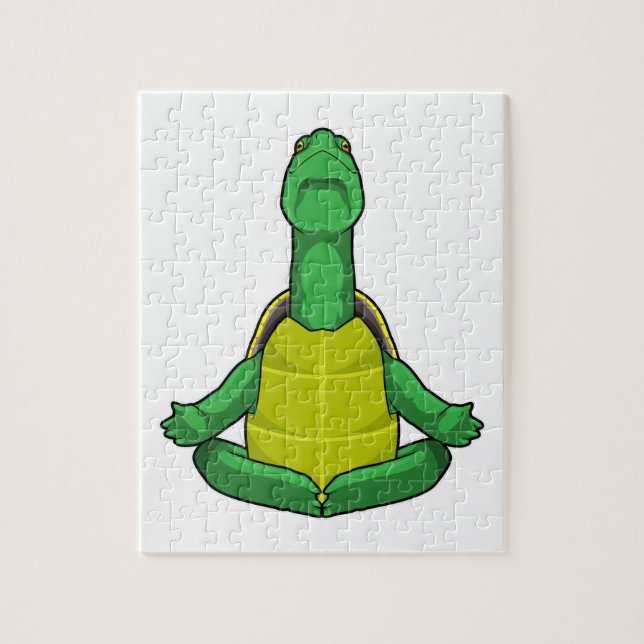 Quebra-cabeça Tartaruga em Meditação de Yoga (Vertical)