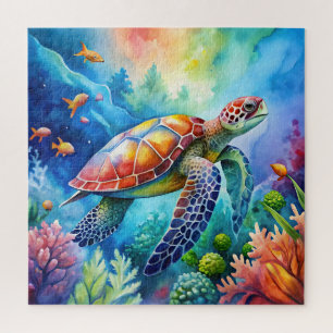 Quebra-cabeça Tartaruga Marinha Pintada