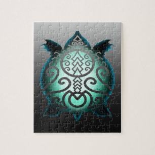 Quebra-cabeça Tartaruga Silhouper Flores