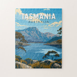 Quebra-cabeça Tasmânia Austrália - Viagem Art Vintage