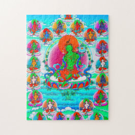 Quebra-cabeça Tatuagem Legal oriental tibetana thangka Green Tar