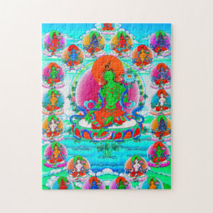 Quebra-cabeça Tatuagem Legal oriental tibetana thangka Green Tar