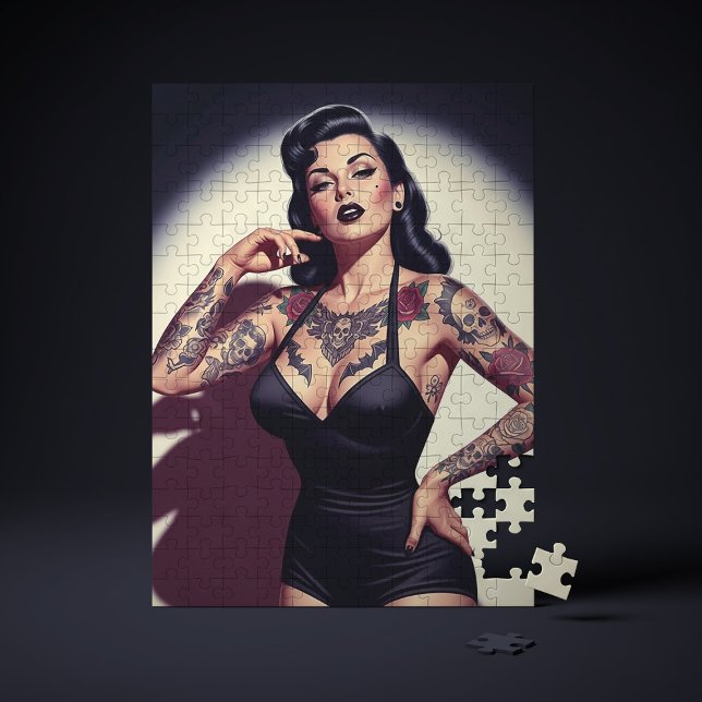 Quebra-cabeça Tatuagem retrô Pin-up (Criador carregado)