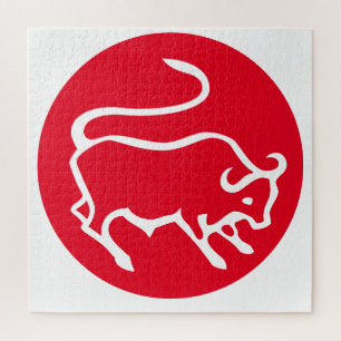 Quebra-cabeça Taurus Zodiac - Sinal Moderno Minimalista Comum El