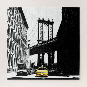 Quebra-cabeça Táxi Amarelo Brooklyn Nova Iorque Nyc