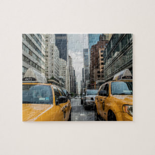 Quebra-cabeça Táxis de táxi amarelos de New York
