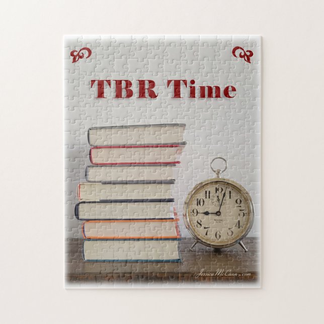 Quebra-cabeça TBR Time para amantes de livros (Vertical)