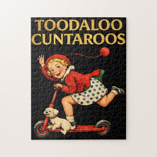 Quebra-cabeça Tchau Cuntaroos Humor Sarcástico Retro Divertido (Vertical)