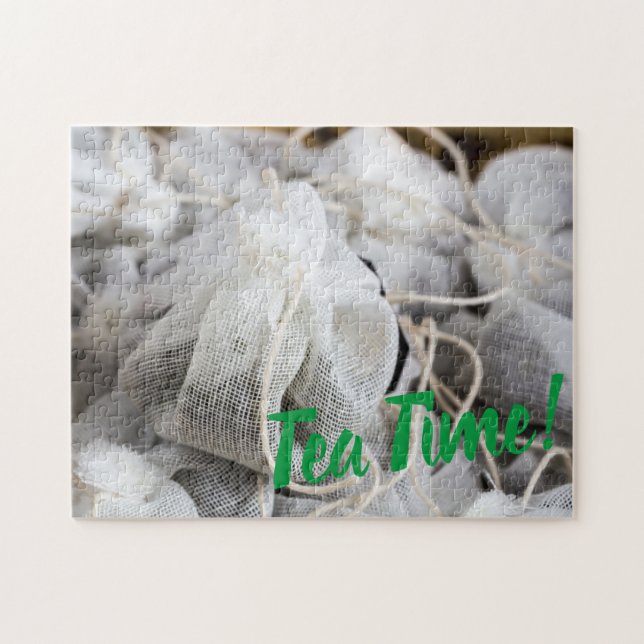 Quebra-cabeça Tea Time Bag para amantes de chá (Horizontal)