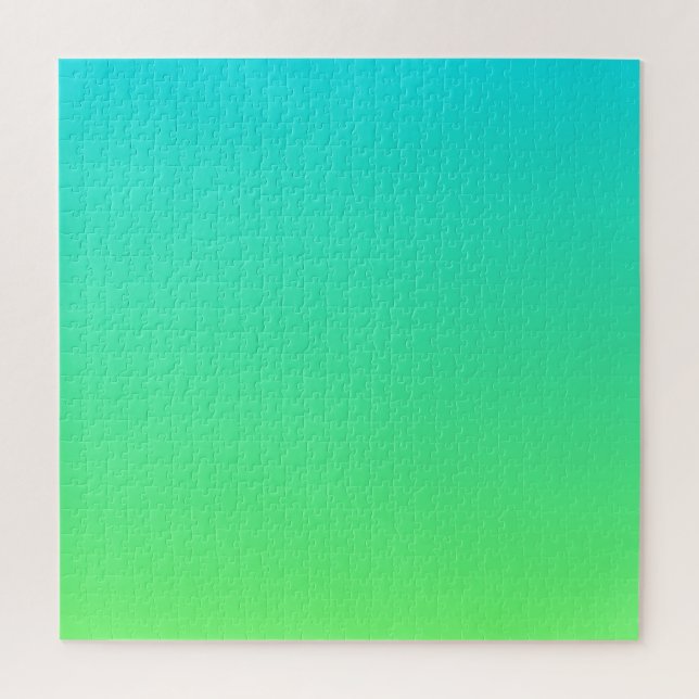 Quebra-cabeça Teal para Verde Lima | Gradiente de Cor Moderna Om (Vertical)