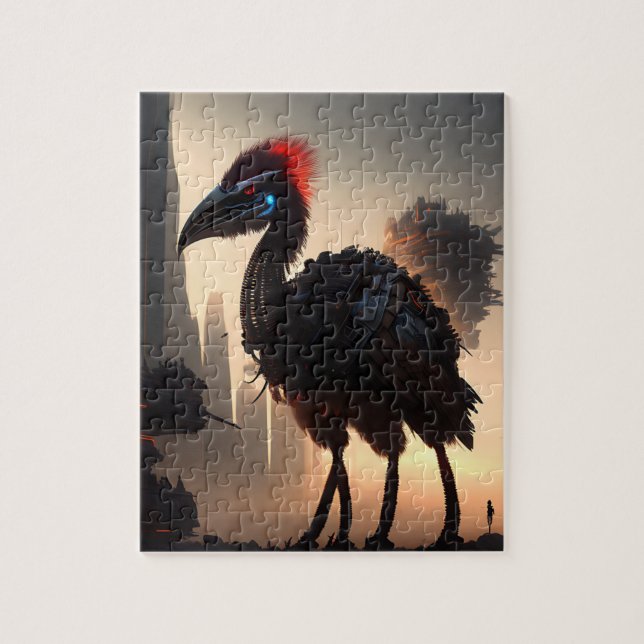 Quebra-cabeça "Techno-Feather: O Futuro Robô Emu" (Vertical)
