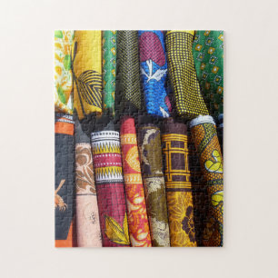 Quebra-cabeça Tecido Africano Colorido