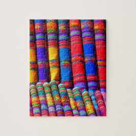 Quebra-cabeça Tecido Colorido