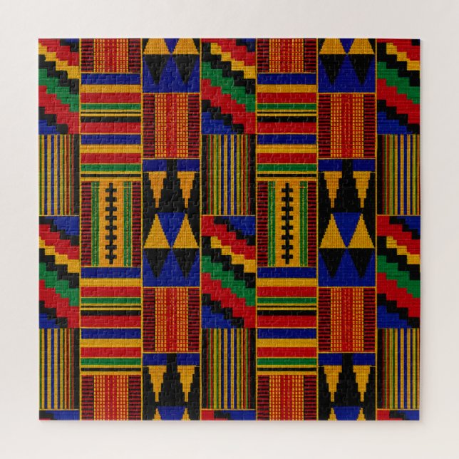 Quebra-cabeça Tecido Kente Estilo Africano (Vertical)