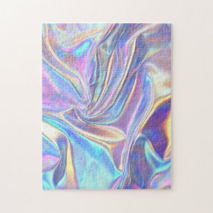 Quebra-cabeça Tecido Metálico Iridescente brilhante, Dourado Tea