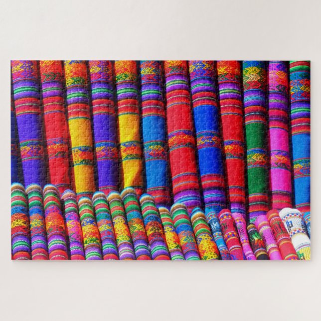 Quebra-cabeça tecido padrão mexicano (Horizontal)