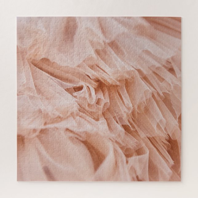 Quebra-cabeça Tecido Rosa Pastel: Texturas Elegantes. (Vertical)