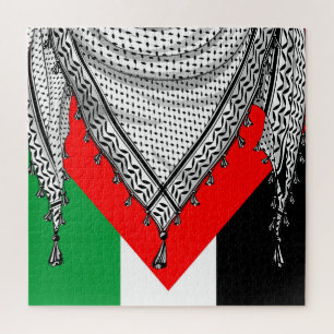 Quebra-cabeça Tecido Tradicional do Keffiyeh Scarf Palestino
