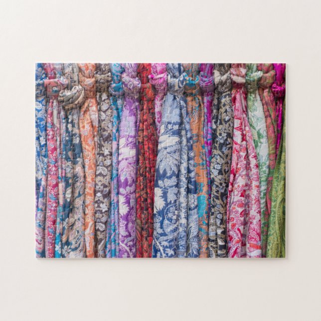 Quebra-cabeça Tecidos coloridos  (Horizontal)