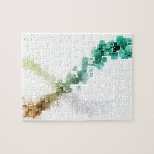 Quebra-cabeça Tecnologia grande da analítica do visualização dos (Horizontal)