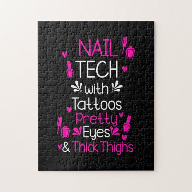 Quebra-cabeça Tecnologia Nail com Tatuagens (Vertical)