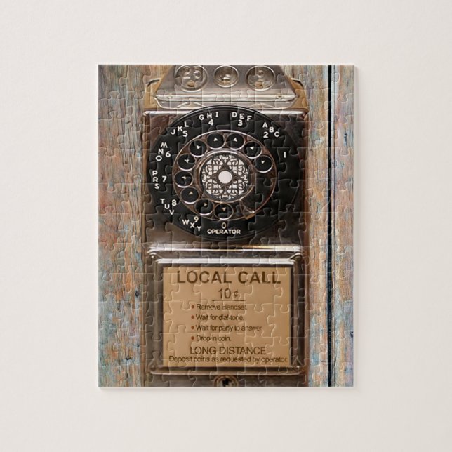 Quebra-cabeça Telefone antigo telefone celular com telefone rota (Vertical)