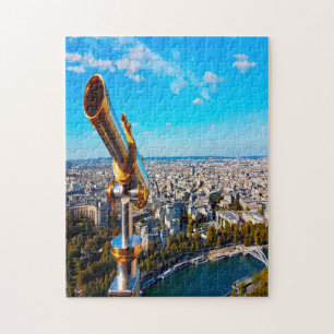 Quebra-cabeça Telescópio Torre Eiffel Paris.
