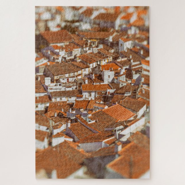 Quebra-cabeça Telhados de Castelo de Vide. Alentejo, Portugal (Vertical)
