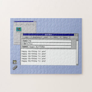 Quebra-cabeça Tema de Computador Windows 95 Personalizado de Ani