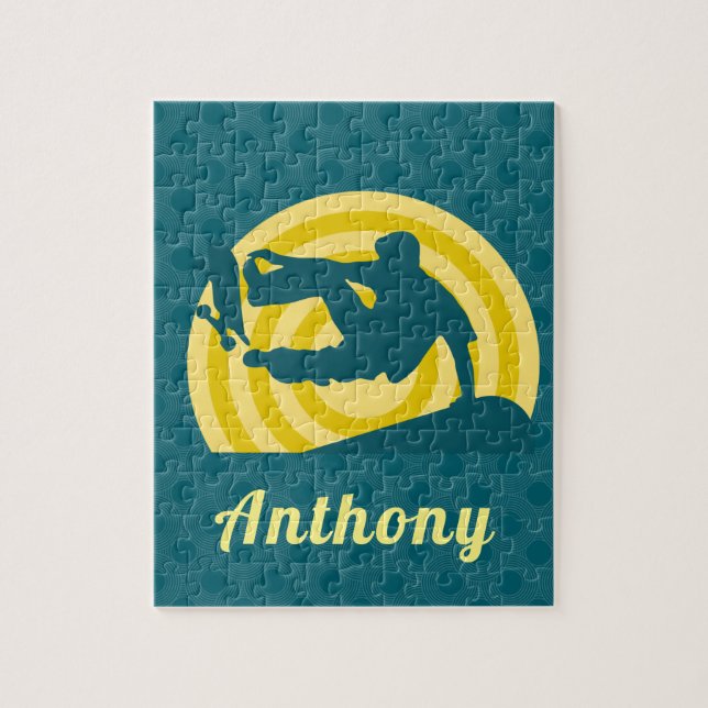 Quebra-cabeça Tema Personalizado do Tema de Skateboard do Sunset (Vertical)