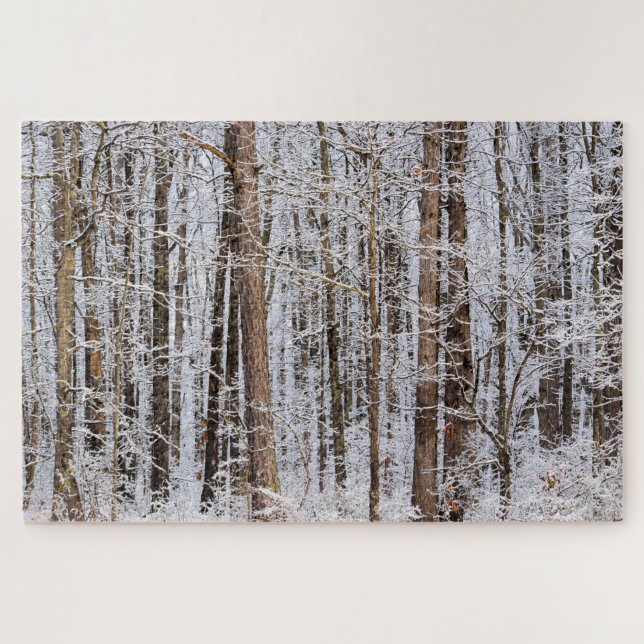 Quebra-cabeça Tempestade de gelo de inverno na floresta - 20x30  (Horizontal)