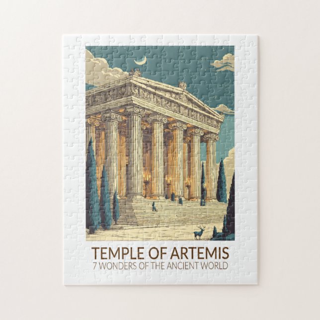 Quebra-cabeça Templo de Artemis Sete Maravilhas do Mundo Arte (Vertical)
