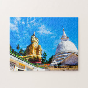 Quebra-cabeça Templo Dourado Sri Lanka.