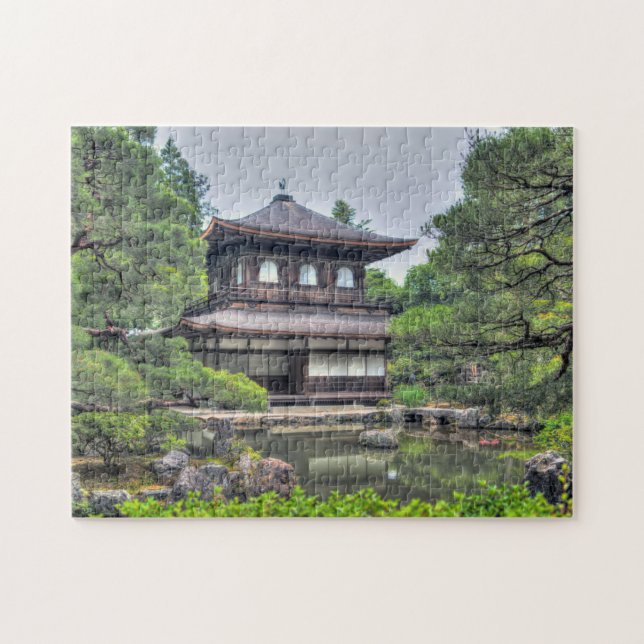 Quebra-cabeça Templo Ginkaku-ji em Quioto, Japão (Horizontal)