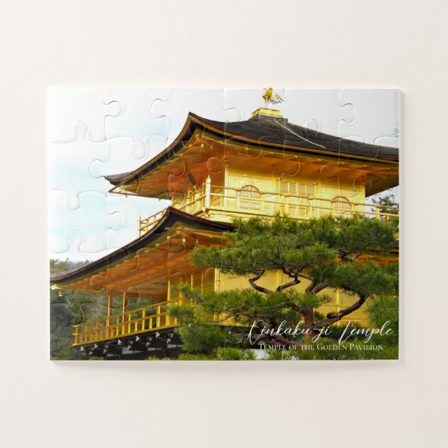 Quebra-cabeça Templo Kinkaku-ji ("Templo do Pavilhão Dourado") (Horizontal)