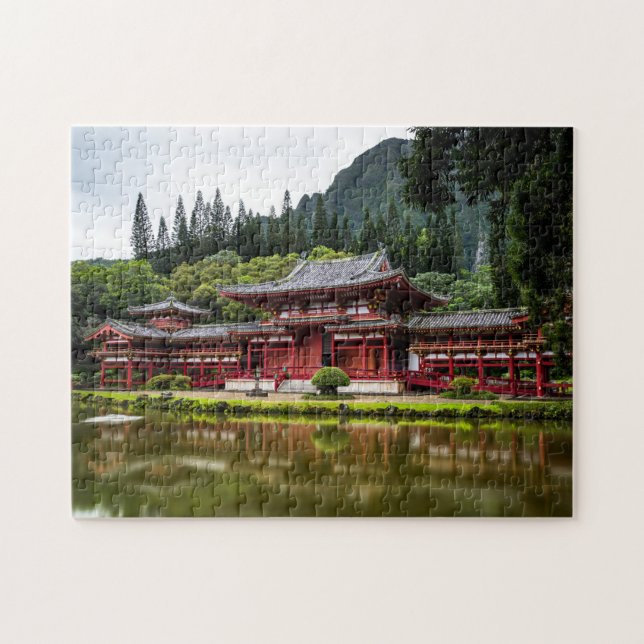 Quebra-cabeça Templo vermelho japonês (Horizontal)