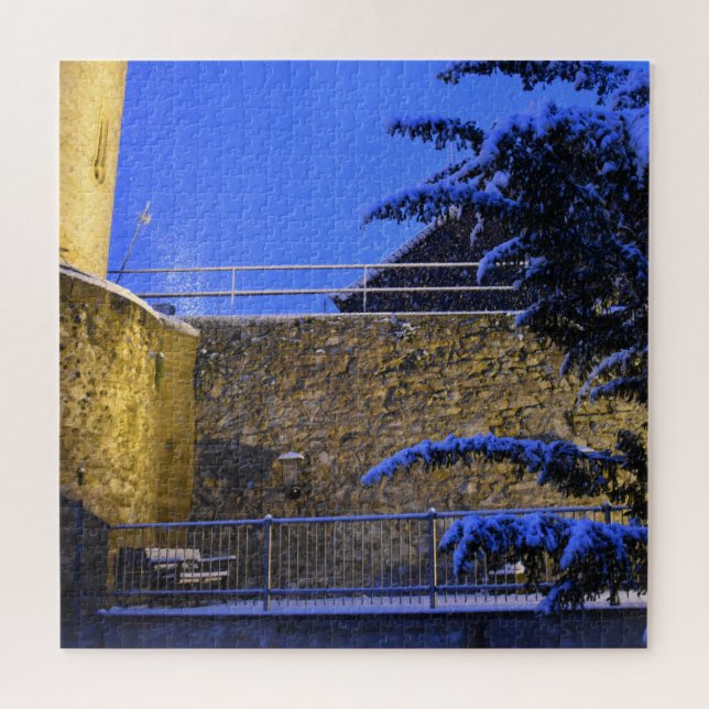 Quebra-cabeça Tempo de inverno, neve nas árvores (Horizontal)