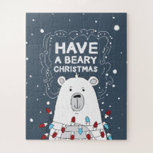 Tenha uma ilustração do Urso Polar de Natal Beary