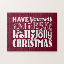 Quebra-cabeça Tenha você mesmo um Natal alegre do azevinho