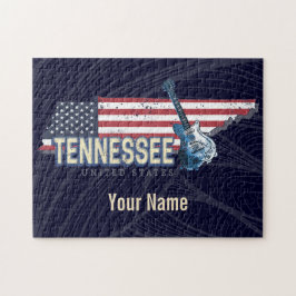 Quebra-cabeça Tennessee United States Retro State Vintage EUA